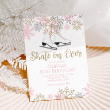 Patinaje sobre hielo Cumpleaños copos de nieve bri