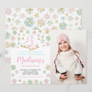 Invitación Patinaje sobre hielo, país de ensueño invernal con