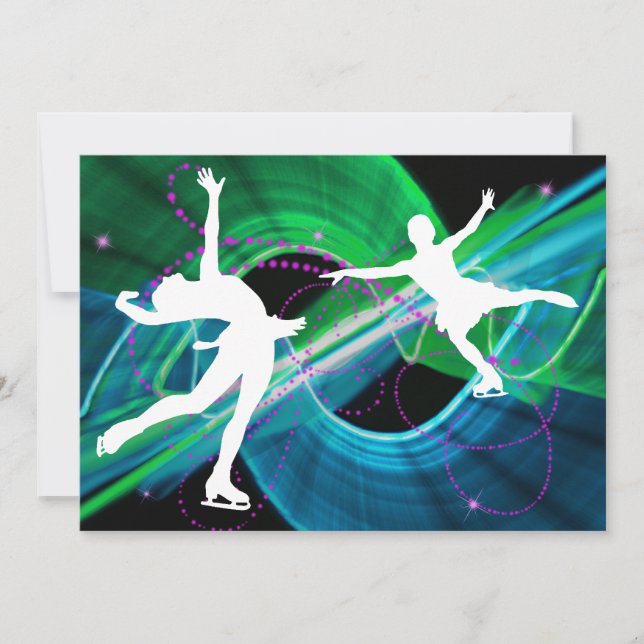 Invitación Patinaje sobre hielo para patinaje artístico para  (Anverso)