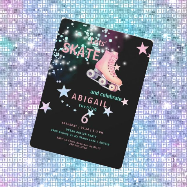 Invitación Patinaje sobre patinaje sobre ruedas para chicas F (Subido por el creador)