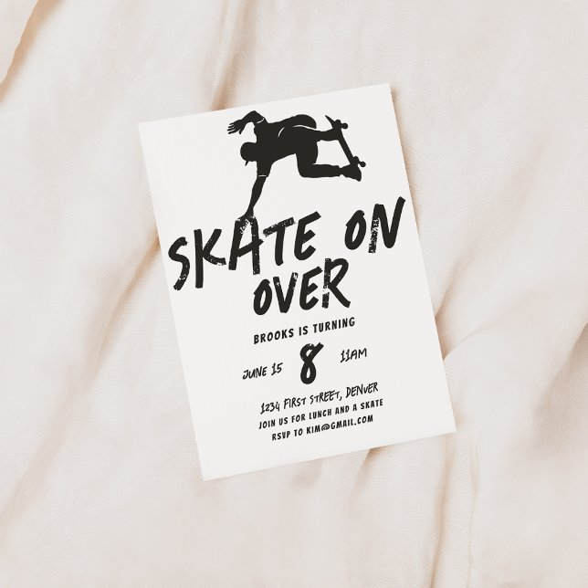 Invitación Patinar sobre la fiesta temática del Skateboarding (Subido por el creador)