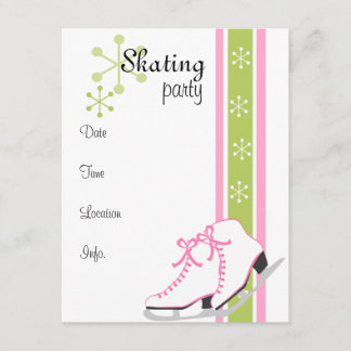 Invitación Patines De Hielo De Snowflake