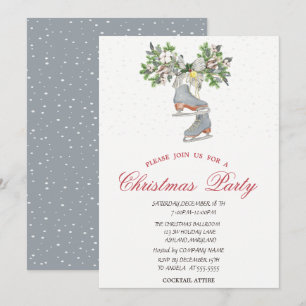 Invitación Patines de hielo Fiesta de Navidad 