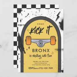 Invitación Patineta De Patinaje De Patinaje De Patinaje Urban