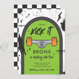 Invitación Patineta De Patinaje De Patinaje De Patinaje Urban