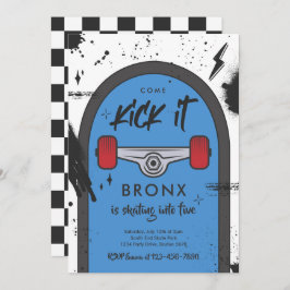 Invitación Patineta De Patinaje De Patinaje De Patinaje Urban