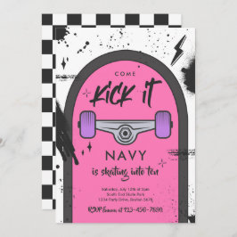 Invitación Patineta De Patinaje De Patinaje De Patinaje Urban
