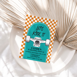 Invitación Patineta Vamos a patearla Cumpleaños