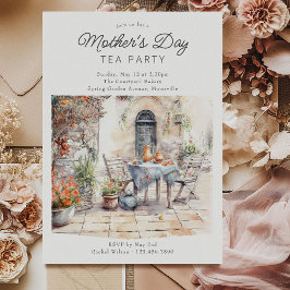 Invitación Patio del jardín acuático del Fiesta de té del Día