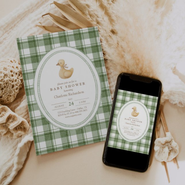 Invitación Patito | Clásica Ducha de Bebé Neutral (Subido por el creador)