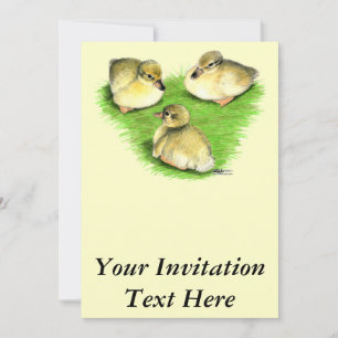 Invitación Patitos de Ánade Real nevados