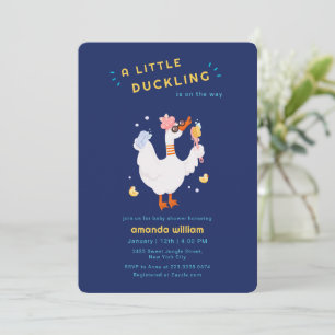 Invitación Pato Bebé Divertido Baño Pato de Goma Fiesta de Be