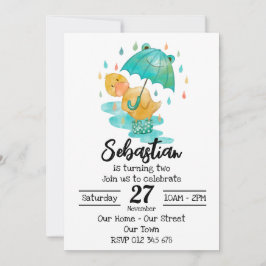 Invitación Pato de charco de centavo