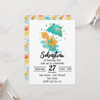 Invitación Pato de charco de centavo