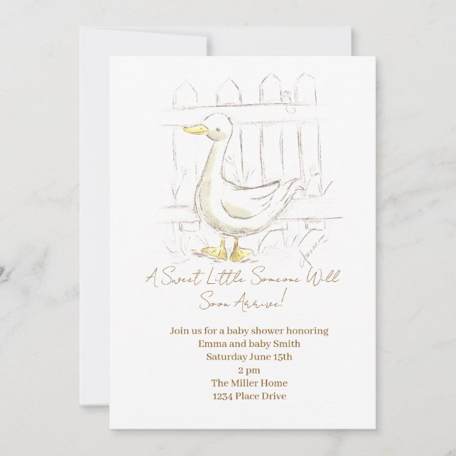 Invitación Pato de cuento (Anverso)