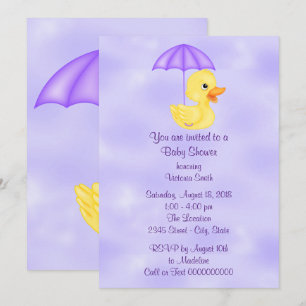 Invitación Pato de goma para bebé Baby Shower