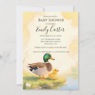 Invitación Pato de Pekín con cría Baby Shower