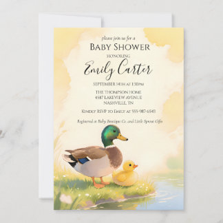 Invitación Pato de Pekín con cría Baby Shower