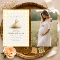 Pato Patito de Cuadros Foto Baby Shower