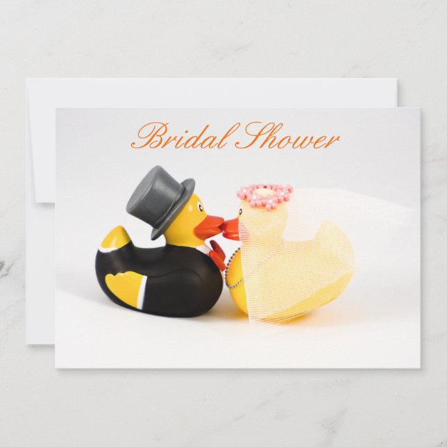 Invitación Patos de boda - Despedida de soltera (Anverso)
