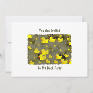 Invitación Patos Grunge, Te Invitan, A Mi Fiesta Pato