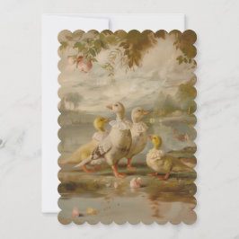 Invitación Patos - Tamaño plano de la invitación: 12,7 cm x 1