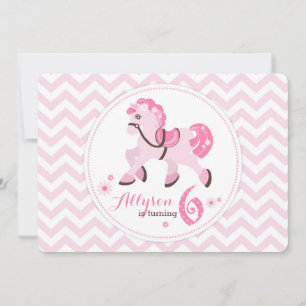 Invitación Patria Occidental de Pony Chevron Cumpleaños