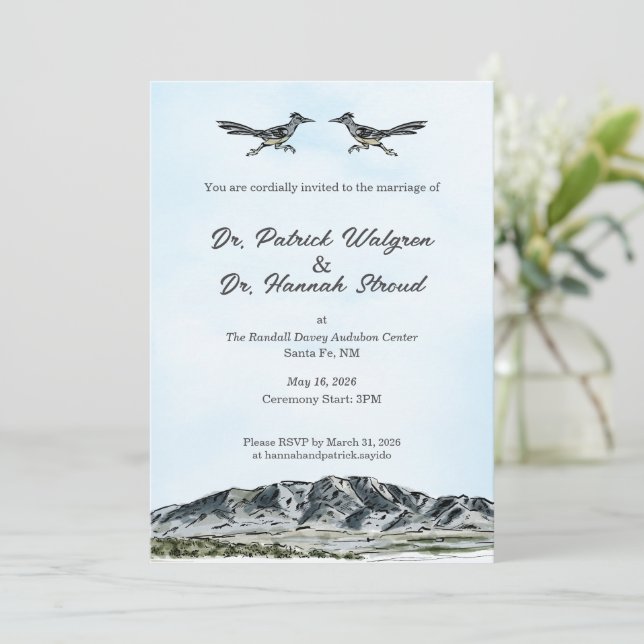 Invitación Patrick and Hannah Wedding (Anverso de pie)