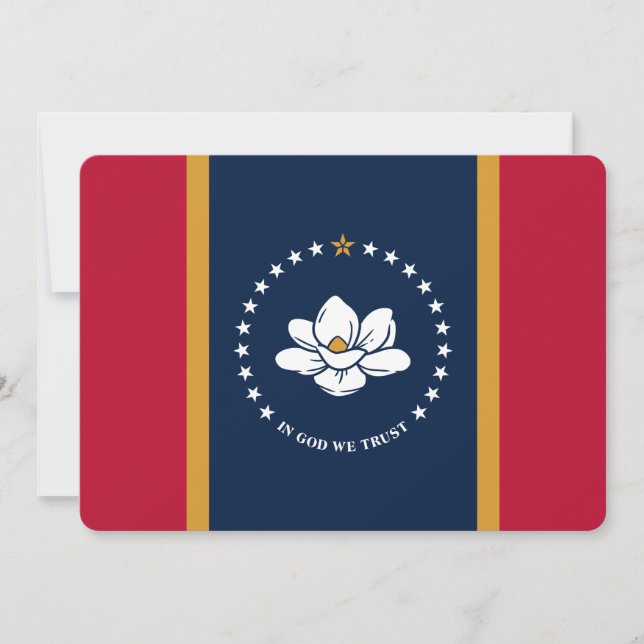 Invitación Patriotic  invitations with Flag of Mississippi (Anverso)