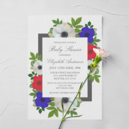 Invitación Patriotic Panda Anemone Baby Shower