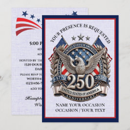 Invitación Patriotic Semiquincentennial