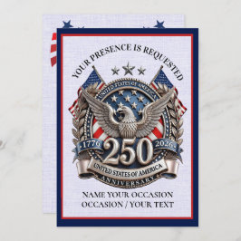 Invitación Patriotic Semiquintennial