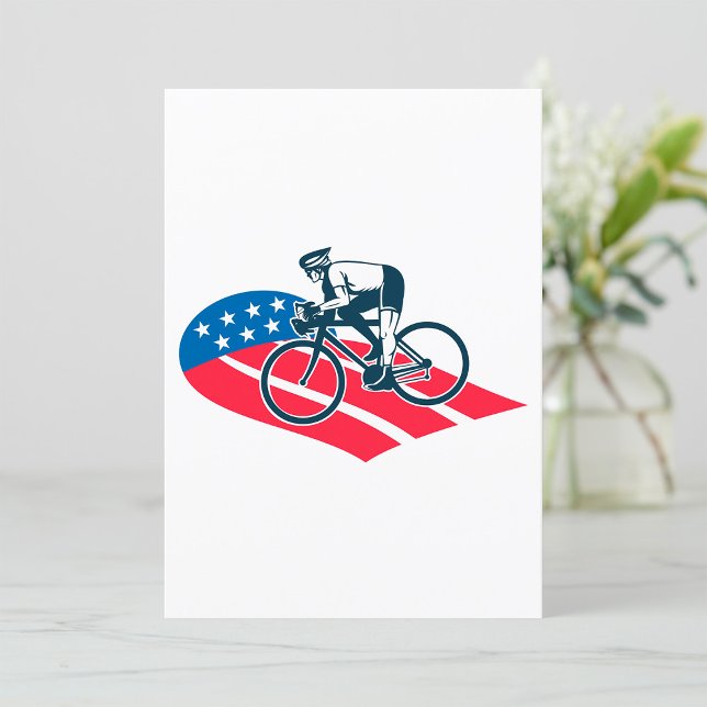 Invitación Patriotic USA Ciclismo Bandera Americana Bike Ride (Subido por el creador)