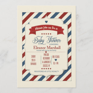 Invitación patriótica a Baby Shower