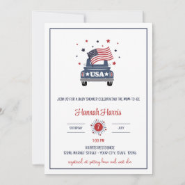 Invitación patriótica a Baby Shower
