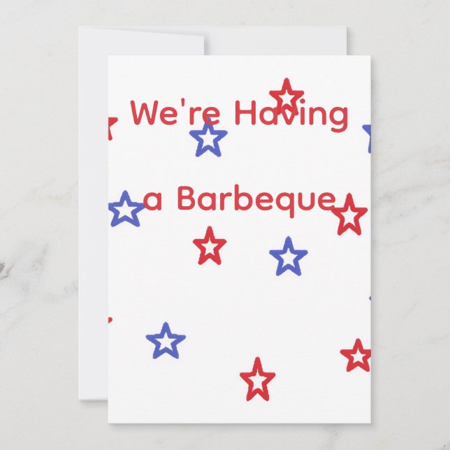 Invitación Patriótica a Barbacoa (Anverso)