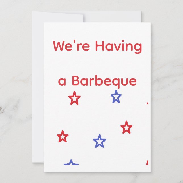 Invitación Patriótica a Barbacoa (Anverso)
