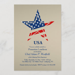 Invitación Patriótica de Oro USA