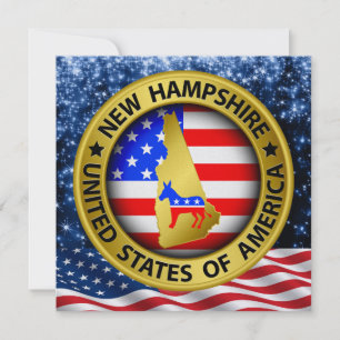 Invitación patriótica demócrata de Nuevo Hampshire
