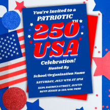 Invitación patriótica editable de celebración de 2