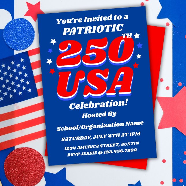 Invitación patriótica editable de celebración de 2 (Subido por el creador)