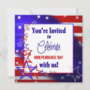 Invitación patriótica - Estrellas y rayas