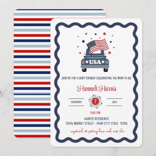 Invitación Patriótica para Baby Shower