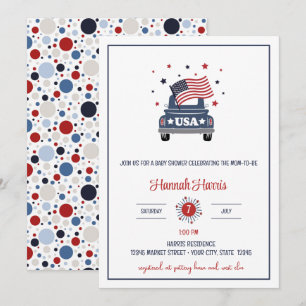 Invitación Patriótica para Baby Shower