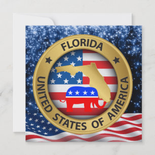 Invitación patriótica republicana de Florida - srf