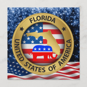 Invitación patriótica republicana de Florida - srf