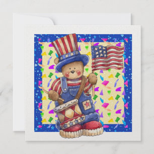 Invitación Patriótico - 4 de julio - Día de la Independencia 