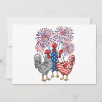 Patriótico Pollo USA Hen 4 De Julio