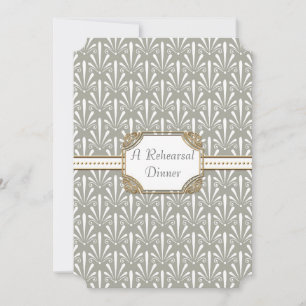 Invitación Patrón Art Deco Nouveau Moderno de Shell para vent