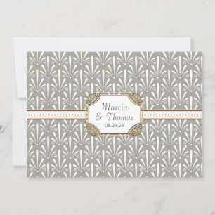 Invitación Patrón Art Deco Nouveau Moderno de Shell para vent